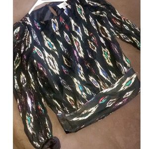 Destine black sequence blouse